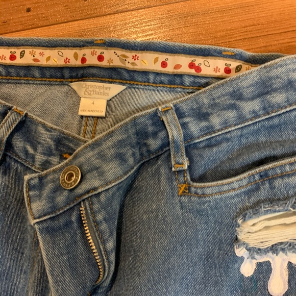 Hand-painted and ripped mom jeans - Picture 4 of 4